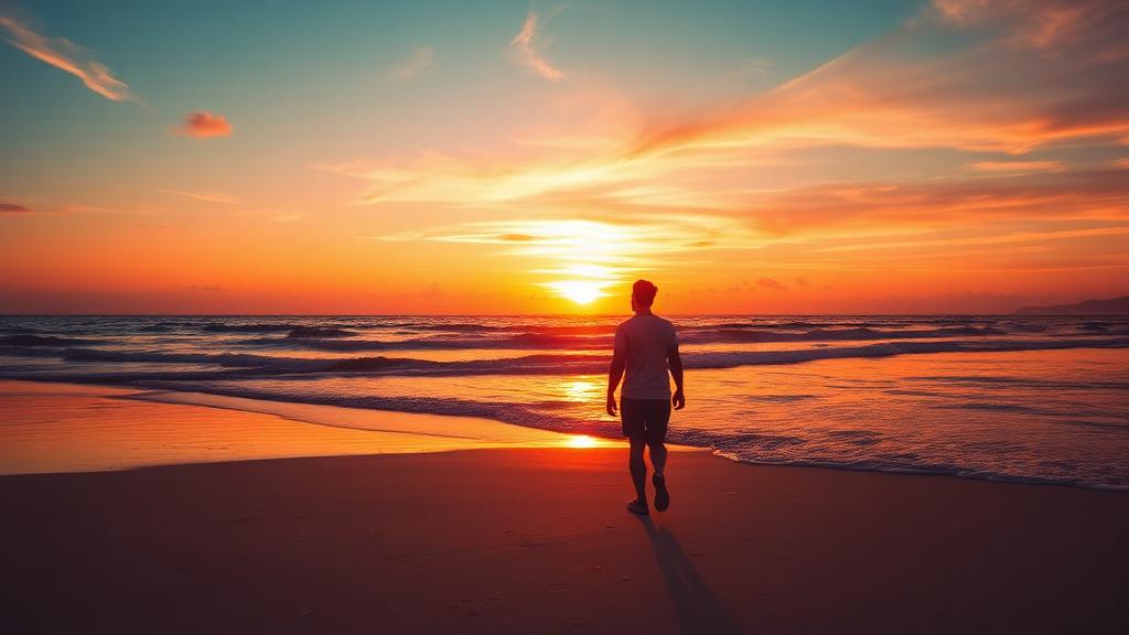 Anniversary sunset on the beach