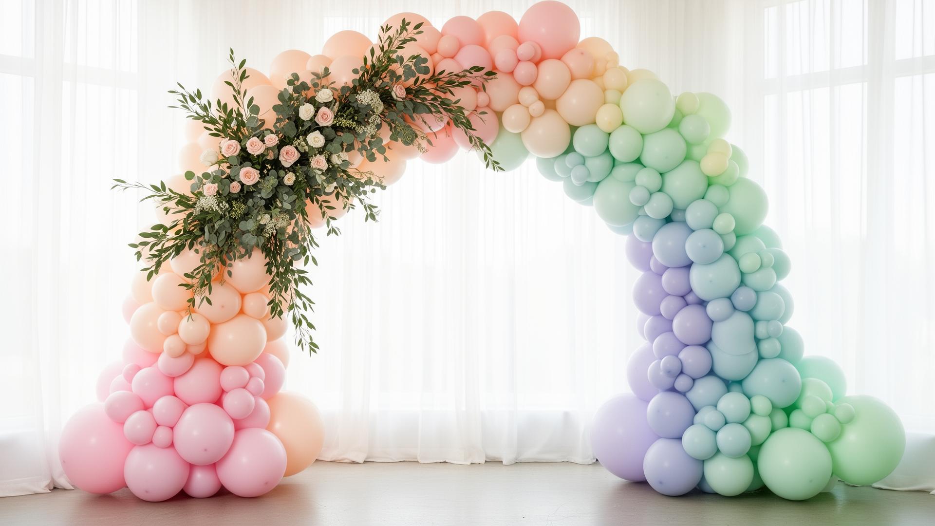 Baby shower balloon arch